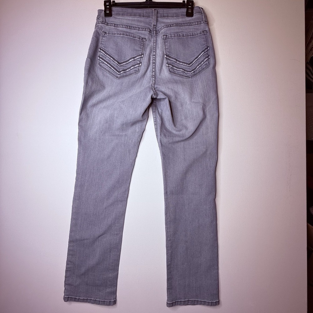 Not Your Daughters Jeans Womens 10P Runs Small Gray Straight Leg Stretch